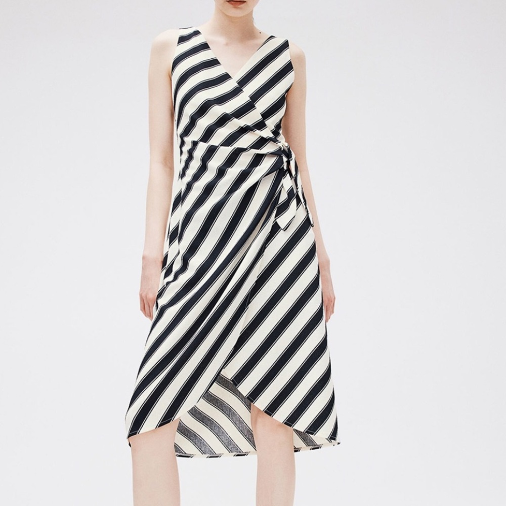 H&M Black and White Striped Garment